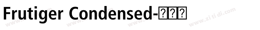 Frutiger Condensed字体转换